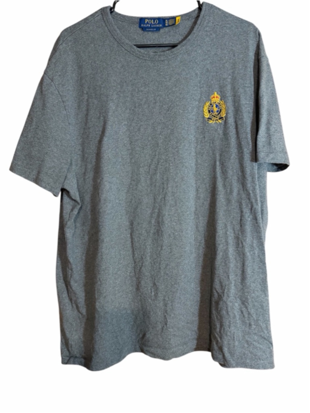 Polo Ralph Lauren men's gray graphic embroidered crest heavy weight T-shirt XL